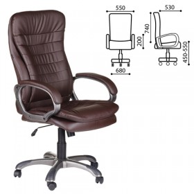 Кресло офисное BRABIX Omega EX-589 (коричневое) в Дивногорске - divnogorsk.katalogmebeli.com | фото 1