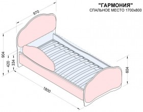 Кровать 170 Гармония 08 Шоколад (мягкий бортик) в Дивногорске - divnogorsk.katalogmebeli.com | фото 2