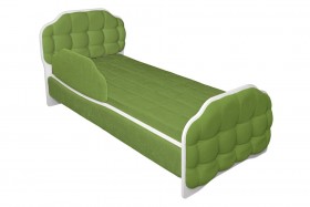 Кровать 190 Атлет Lux 76 Зелёный (мягкий бортик) в Дивногорске - divnogorsk.katalogmebeli.com | фото