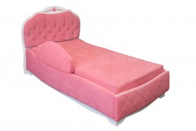 Кровать 190 Гармония Lux 36 Розовый (мягкий бортик) в Дивногорске - divnogorsk.katalogmebeli.com | фото