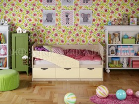 Кровать Бабочки 1,6м (Ваниль матовый) в Дивногорске - divnogorsk.katalogmebeli.com | фото