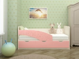 Кровать Бабочки 1,8м (Розовый металлик) в Дивногорске - divnogorsk.katalogmebeli.com | фото