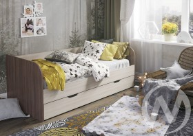 Кровать детская Балли 2-х уровневая (шимо темный/шимо светлый) в Дивногорске - divnogorsk.katalogmebeli.com | фото 1