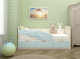 Кровать детская 1,6м Дельфин (Розовый металлик) в Дивногорске - divnogorsk.katalogmebeli.com | фото