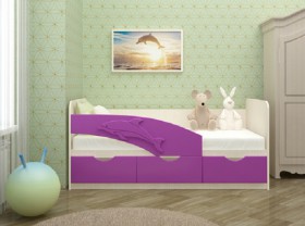 Кровать детская 1,6м Дельфин (Розовый металлик) в Дивногорске - divnogorsk.katalogmebeli.com | фото 8