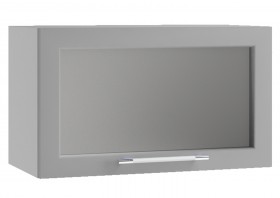 Лофт ВПГС 600 шкаф верхний горизонтальный со стеклом высокий (Дуб бурый/корпус Серый) в Дивногорске - divnogorsk.katalogmebeli.com | фото