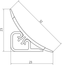 Плинтус LB-23, L=3000мм, черный матовый в Дивногорске - divnogorsk.katalogmebeli.com | фото 2