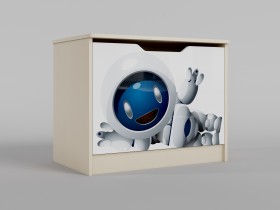 Ящик для игрушек Санни (Белый/корпус Клен) в Дивногорске - divnogorsk.katalogmebeli.com | фото